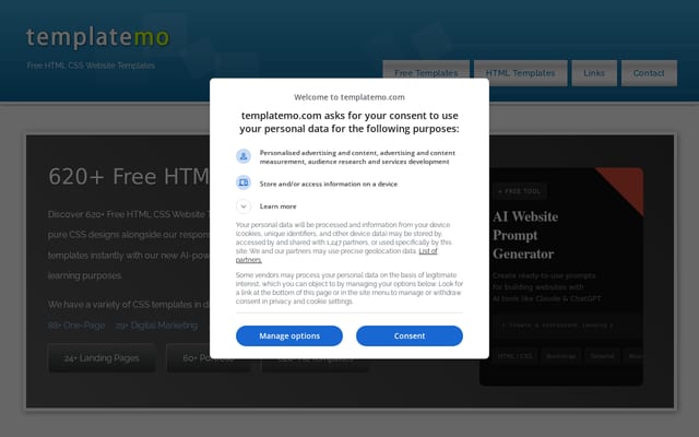 Screenshot of templatemo.com