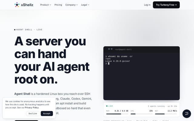 Screenshot of xshellz.com