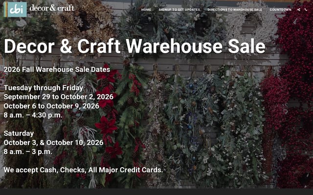 Screenshot of craigbachmanwarehousesale.com