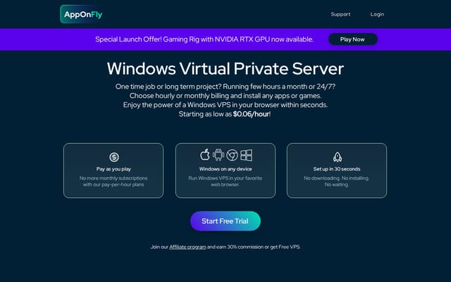 Screenshot of apponfly.com