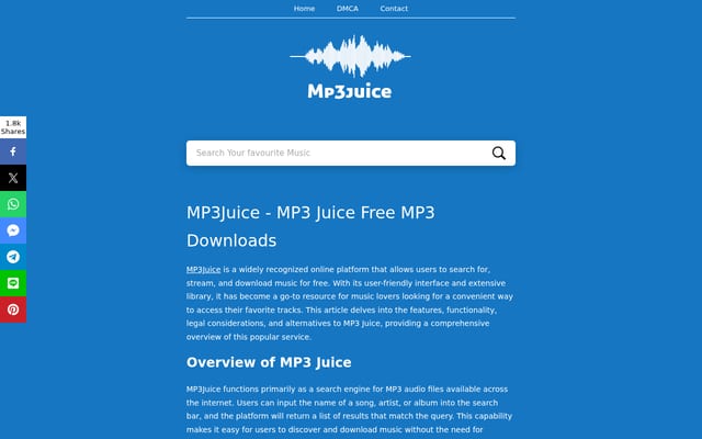Screenshot of mp3juices.link