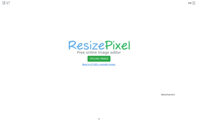 Screenshot of resizepixel.com