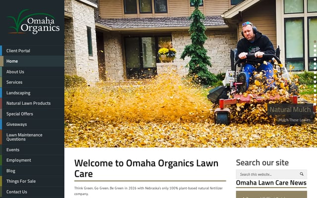 Screenshot of omahaorganicslawncare.com