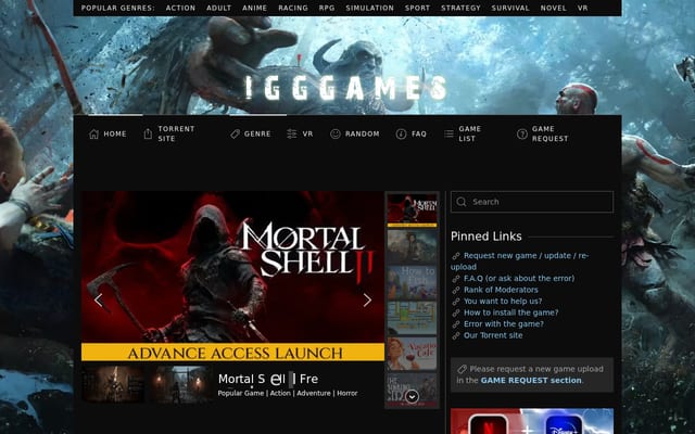 Screenshot of igg-games.com