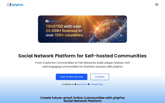 Screenshot of phpfox.com