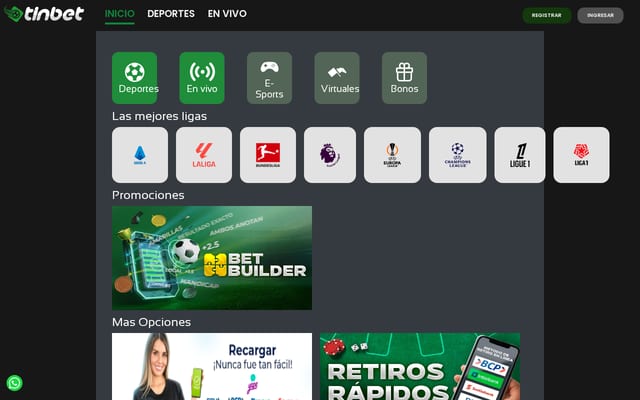 Screenshot of tinbet.net