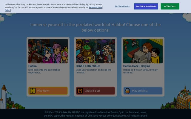 Screenshot of habbo.com