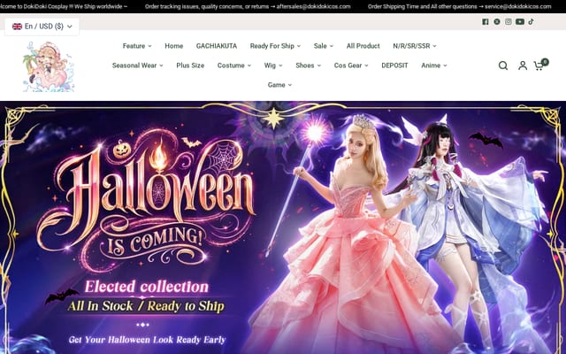 Screenshot of dokidokicos.com