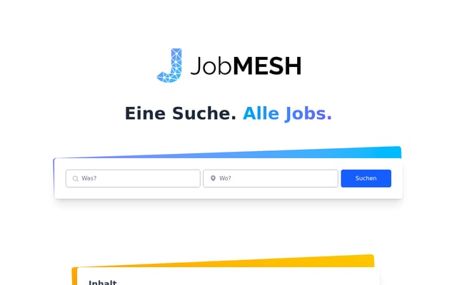 Screenshot of jobmesh.de