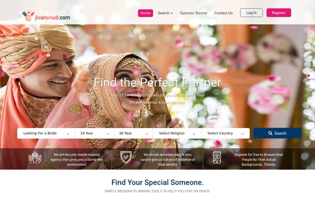 Screenshot of jivanshadi.com