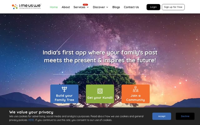 Screenshot of imeuswe.in