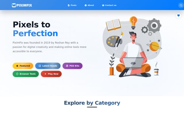 Screenshot of piximfix.com