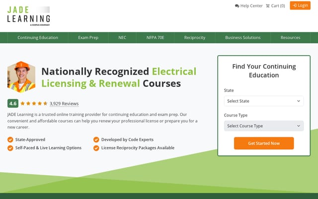 Screenshot of jadelearning.com