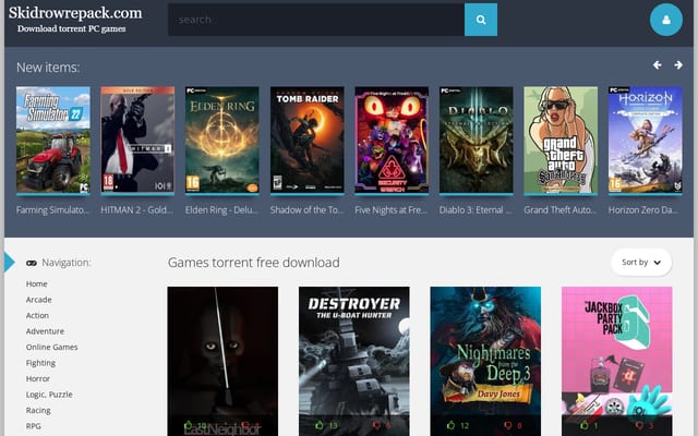 Screenshot of skidrowrepack.com