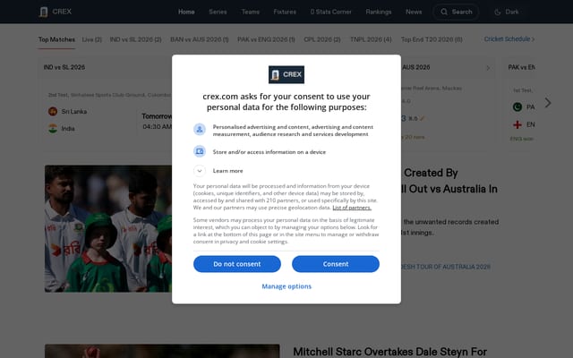 Screenshot of crex.com