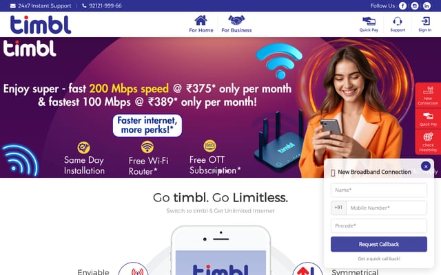 Screenshot of timbl.co.in