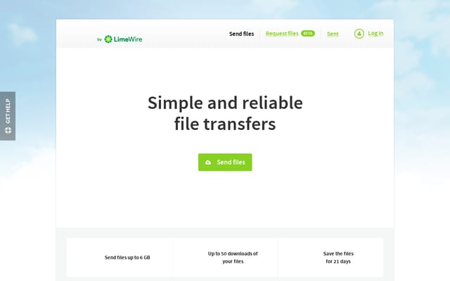 Screenshot of filetransfer.io