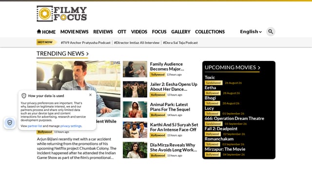 Screenshot of filmyfocus.com