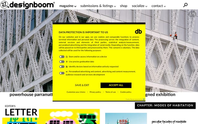 Screenshot of designboom.com