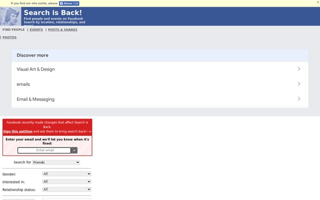 Screenshot of searchisback.com