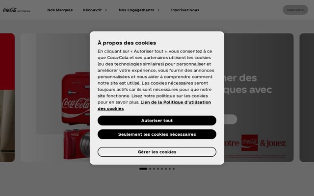 Screenshot of coca-cola.com