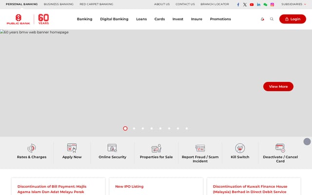 Screenshot of pbebank.com