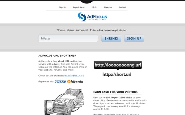 Screenshot of adfoc.us
