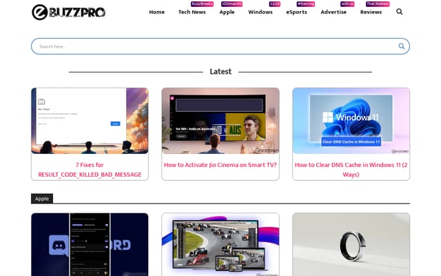 Screenshot of ebuzzpro.com