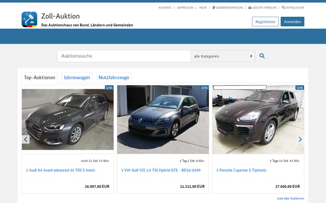 Screenshot of zoll-auktion.de