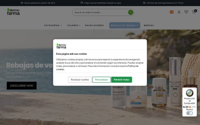 Screenshot of dermofarma.es