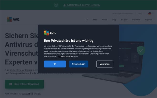 Screenshot of avg.com