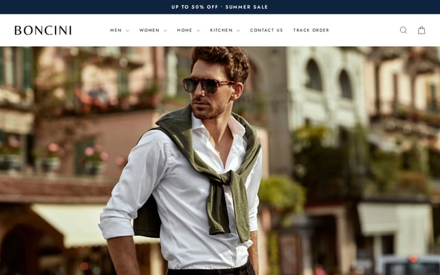 Screenshot of boncini.com