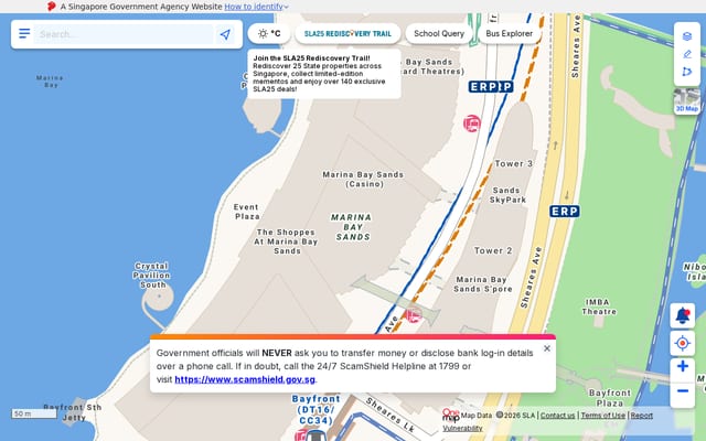 Screenshot of onemap.sg