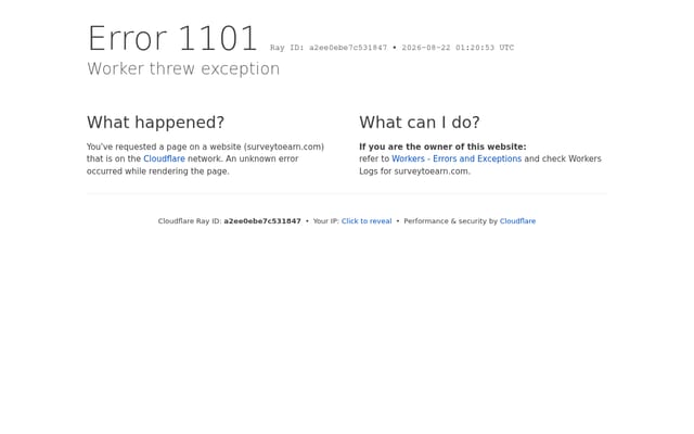 Screenshot of surveytoearn.com