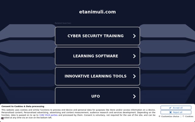 Screenshot of etanimuli.com