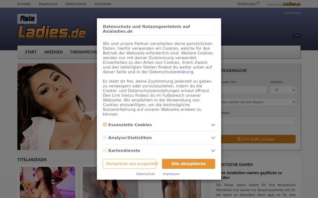 Screenshot of asialadies.de