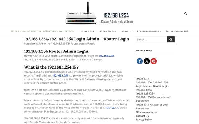 Screenshot of 1921681254.online