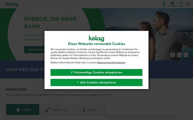 Screenshot of kelag.at