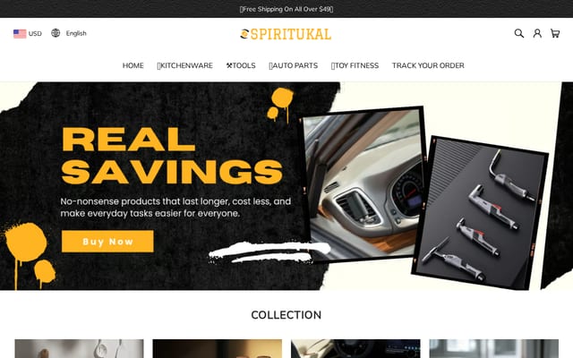 Screenshot of spiritukal.com