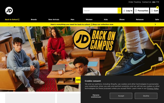 Screenshot of jdsports.ca