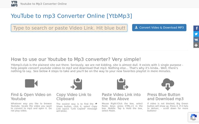 Screenshot of ytbmp3.club