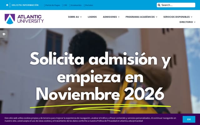 Screenshot of atlanticu.edu