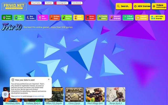 Screenshot of frivio.net