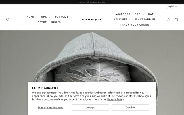 Screenshot of stepblockstore.com
