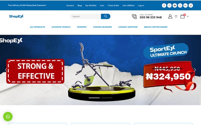 Screenshot of shopextv.com