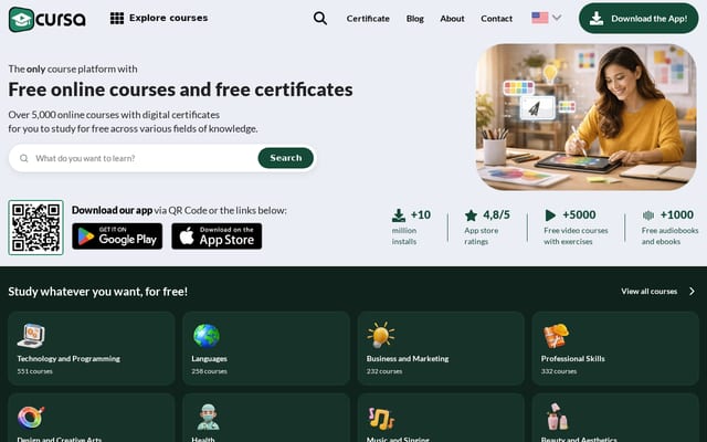 Screenshot of cursa.app