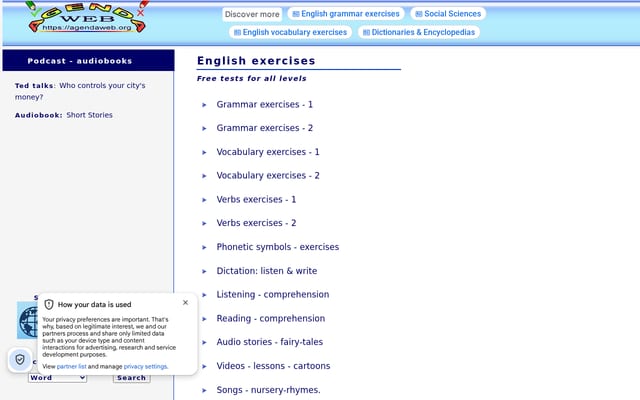 Screenshot of agendaweb.org