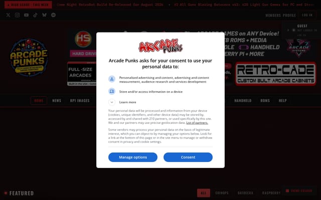 Screenshot of arcadepunks.com