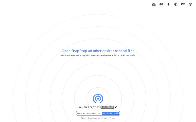 Screenshot of snap-drop.net