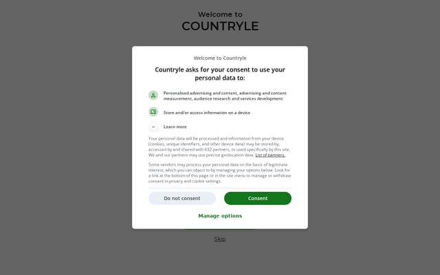 Screenshot of countryle.com